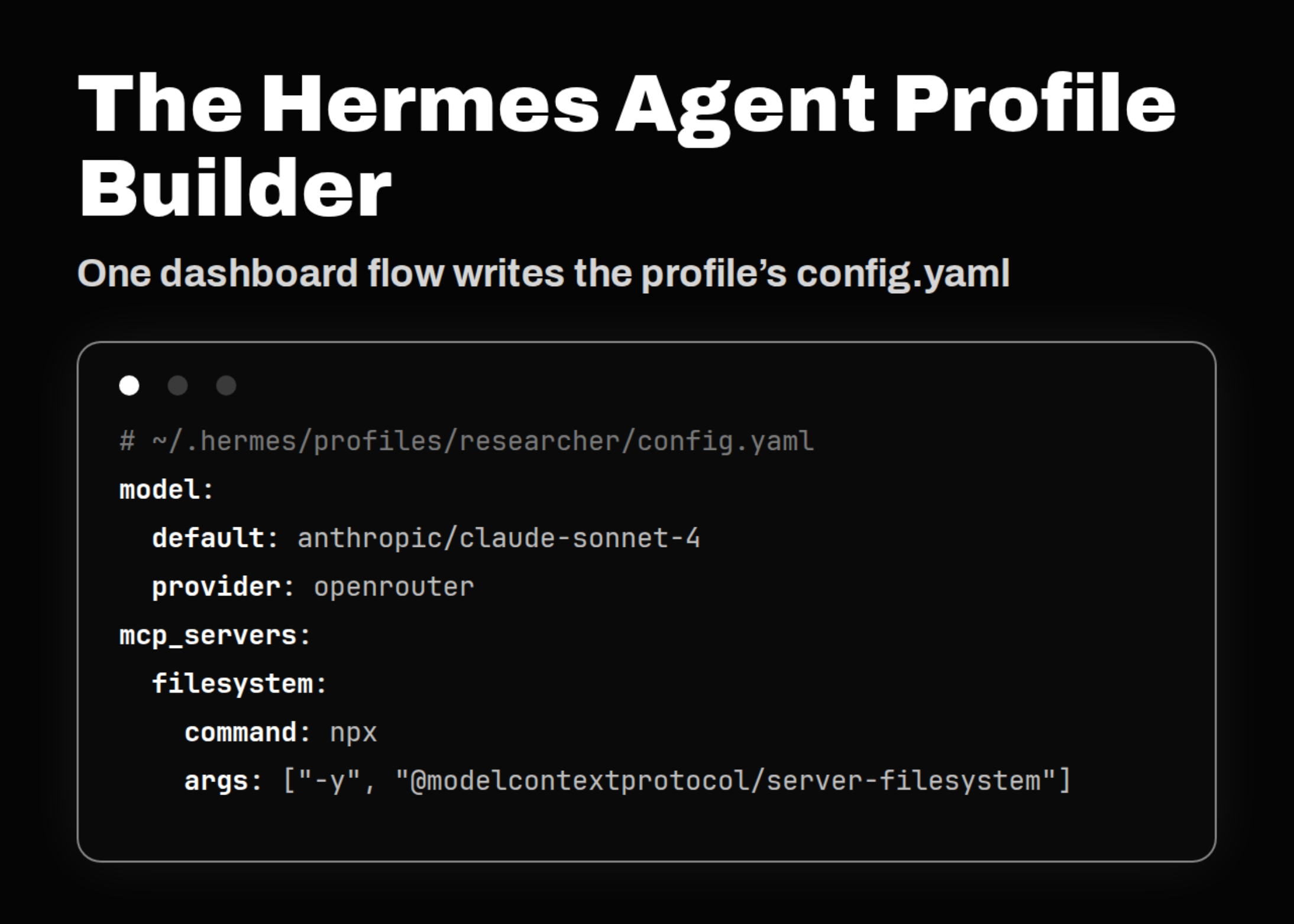 Nous Research Ships Hermes Agent Profile Builder: Identity, Model, Skills, and MCP Servers in One Dashboard Flow